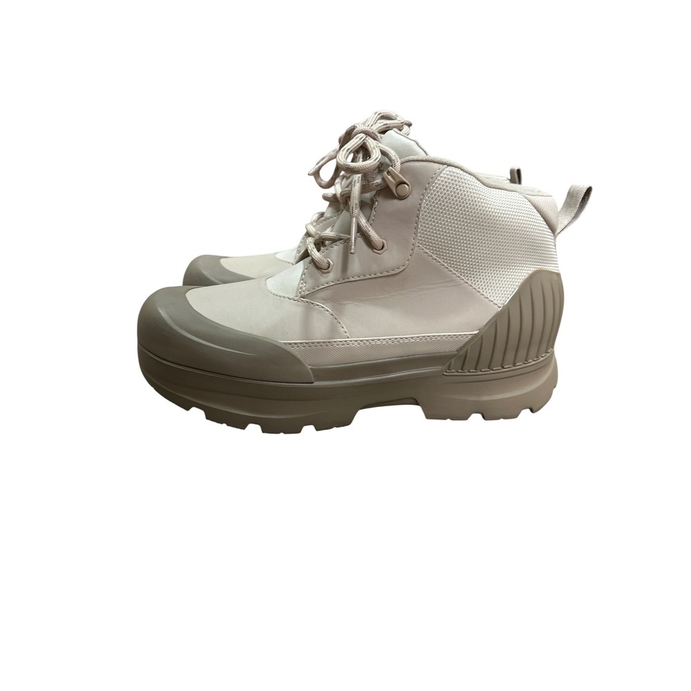 UGG Neumel Mid Ankle Boots Sand Tan Rubber Textile Lace Up 1152724 Womens 10